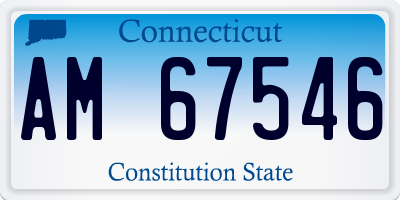 CT license plate AM67546