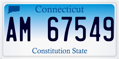 CT license plate AM67549