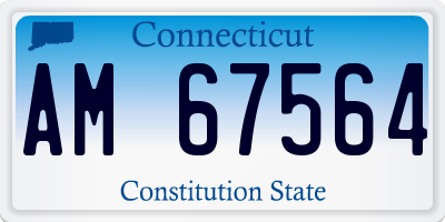 CT license plate AM67564
