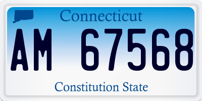 CT license plate AM67568