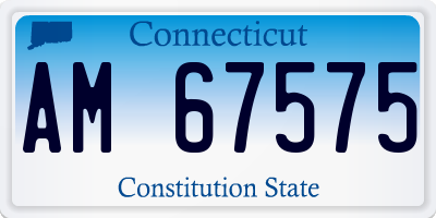 CT license plate AM67575