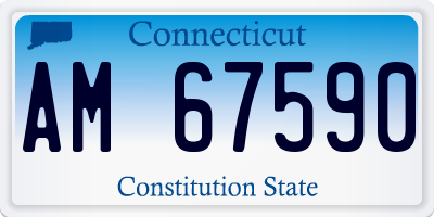 CT license plate AM67590