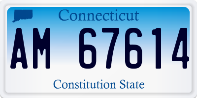 CT license plate AM67614