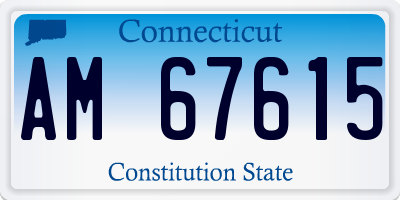 CT license plate AM67615