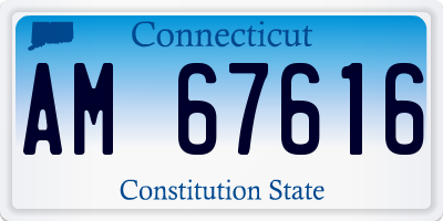 CT license plate AM67616