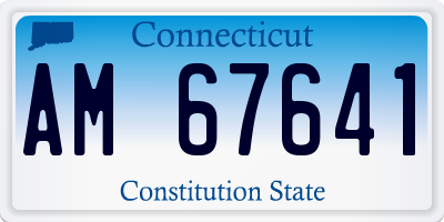 CT license plate AM67641