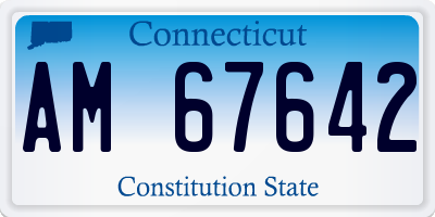 CT license plate AM67642