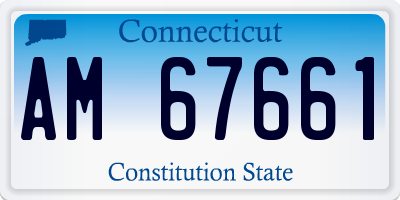 CT license plate AM67661