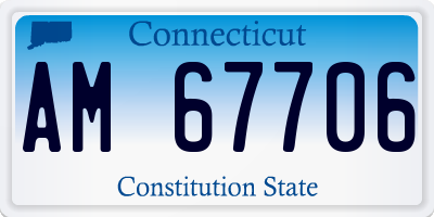 CT license plate AM67706