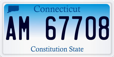 CT license plate AM67708