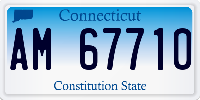CT license plate AM67710