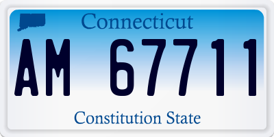 CT license plate AM67711