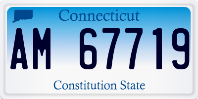 CT license plate AM67719