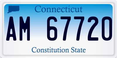 CT license plate AM67720