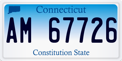 CT license plate AM67726