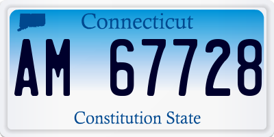 CT license plate AM67728