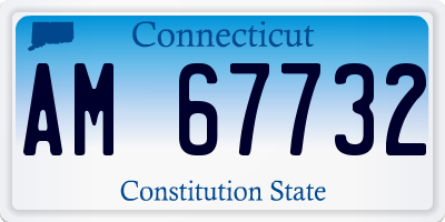 CT license plate AM67732