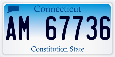CT license plate AM67736