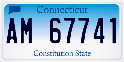 CT license plate AM67741