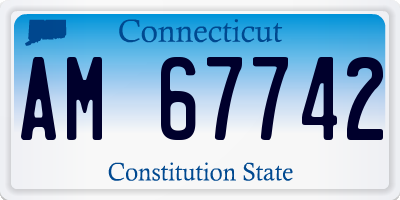 CT license plate AM67742