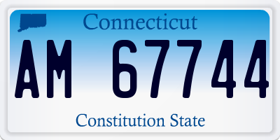 CT license plate AM67744