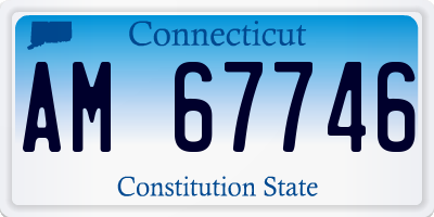 CT license plate AM67746