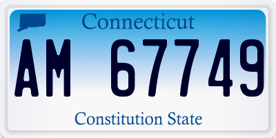 CT license plate AM67749