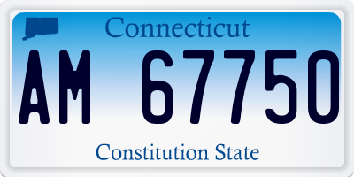 CT license plate AM67750