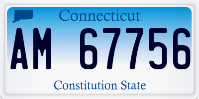 CT license plate AM67756