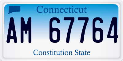 CT license plate AM67764