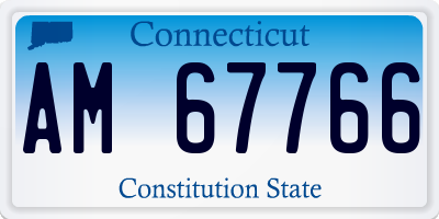 CT license plate AM67766