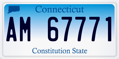 CT license plate AM67771