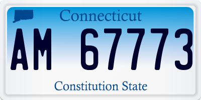 CT license plate AM67773