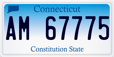 CT license plate AM67775