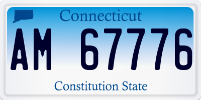 CT license plate AM67776