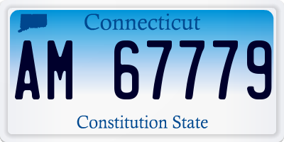 CT license plate AM67779