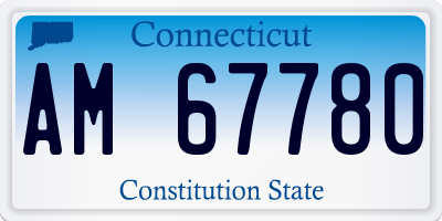 CT license plate AM67780