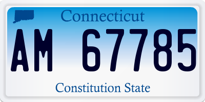 CT license plate AM67785