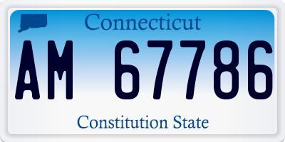 CT license plate AM67786