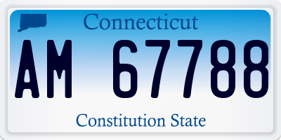 CT license plate AM67788
