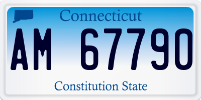 CT license plate AM67790
