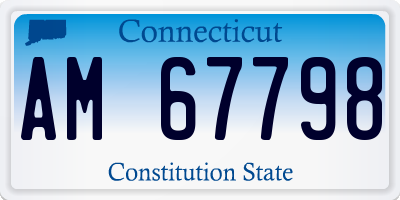 CT license plate AM67798