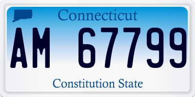 CT license plate AM67799