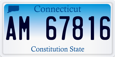 CT license plate AM67816