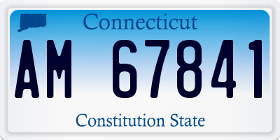 CT license plate AM67841
