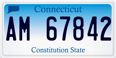 CT license plate AM67842
