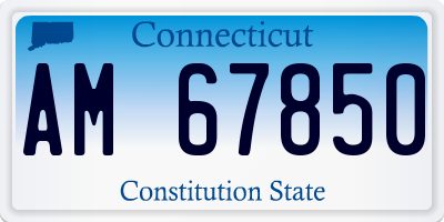 CT license plate AM67850