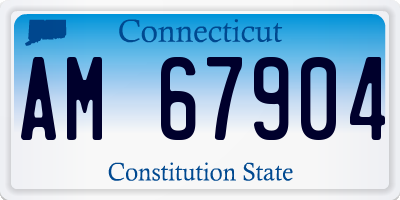CT license plate AM67904