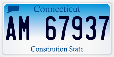 CT license plate AM67937