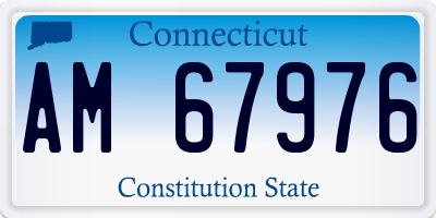 CT license plate AM67976